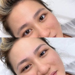Winks Artistry - before and after eyebrow wax