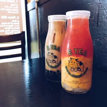E Tea - Winnie the Pooh and Lavender Milk tea - Bubble Tea Near Me - San Francisco, California
