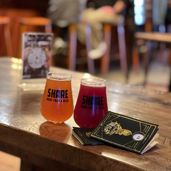 Shakopee Brewhall - two beers on a table - Breweries Near Me - Shakopee, Minnesota