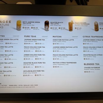 Chagee Modern Teahouse - Menu - Tea Rooms Near Me - Orange, California