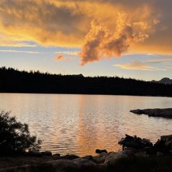 Blue Lakes - Lower Blue Lake, Markleeville, California, September 19, 2023, Sunset