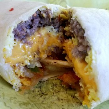 Tudor's Biscuit World - Inside of Fully Loaded Breakfast Wrap - Breakfast & Brunch Near Me - Oceana, West Virginia Tudor's Biscuit World - Inside of Fully Loaded Breakfast Wrap - Breakfast & Brunch Near Me - Oceana, West Virginia