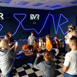 Digital Worlds VR - After you finish moving around so much in VR you really get an appetite going. Perfect for eating a birthday cake and cooling off.