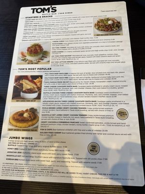 Menu photo 2 Tom’s Watch Bar San Diego, CA Menu photo 2 Tom’s Watch Bar San Diego, CA