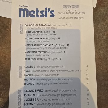 Metsi’s - Italian Near Me - Columbus, Ohio