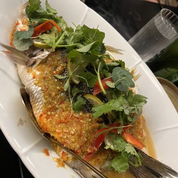 Siam Thai - Steamed Strip Bass - Thai Near Me - Flushing, New York Siam Thai - Steamed Strip Bass - Thai Near Me - Flushing, New York