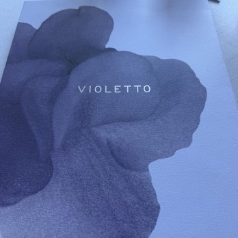 Violetto - Menu cover art - Italian Near Me - St. Helena, California