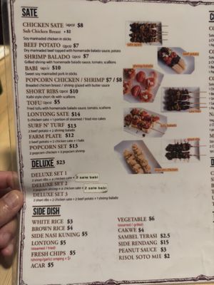 Menu photo 4 Mr. Sate Los Angeles, CA