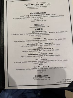 Menu photo 7 The Warehouse Alexandria, VA Menu photo 7 The Warehouse Alexandria, VA
