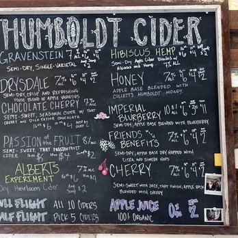 Humboldt Cider Company - Menu Feb. 2023 - Cideries Near Me - Eureka, California Humboldt Cider Company - Menu Feb. 2023 - Cideries Near Me - Eureka, California