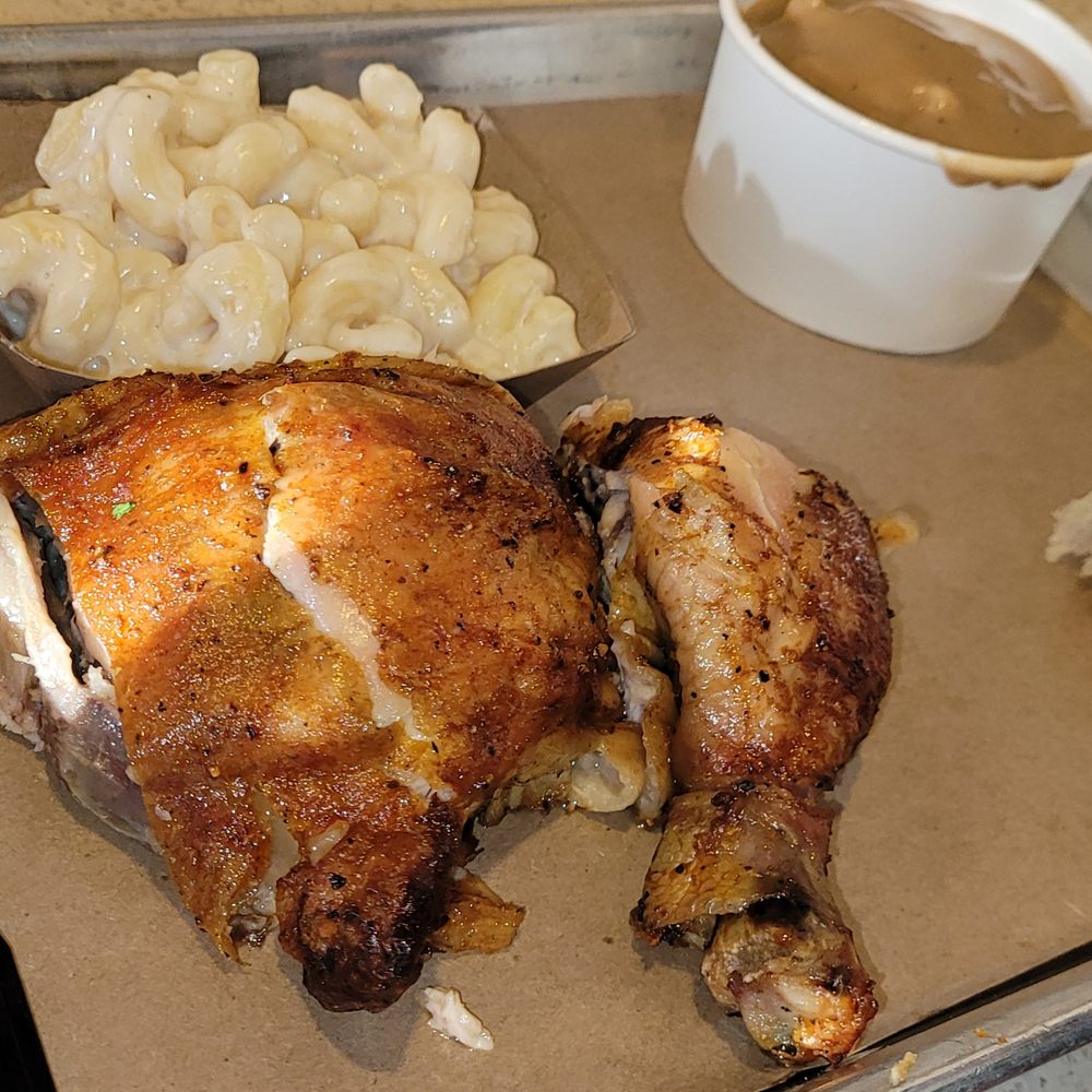 Cowboy Chicken - 2 piece dark meat meal with Mac and mash potatoes - Southern Near Me - Carrollton, Texas