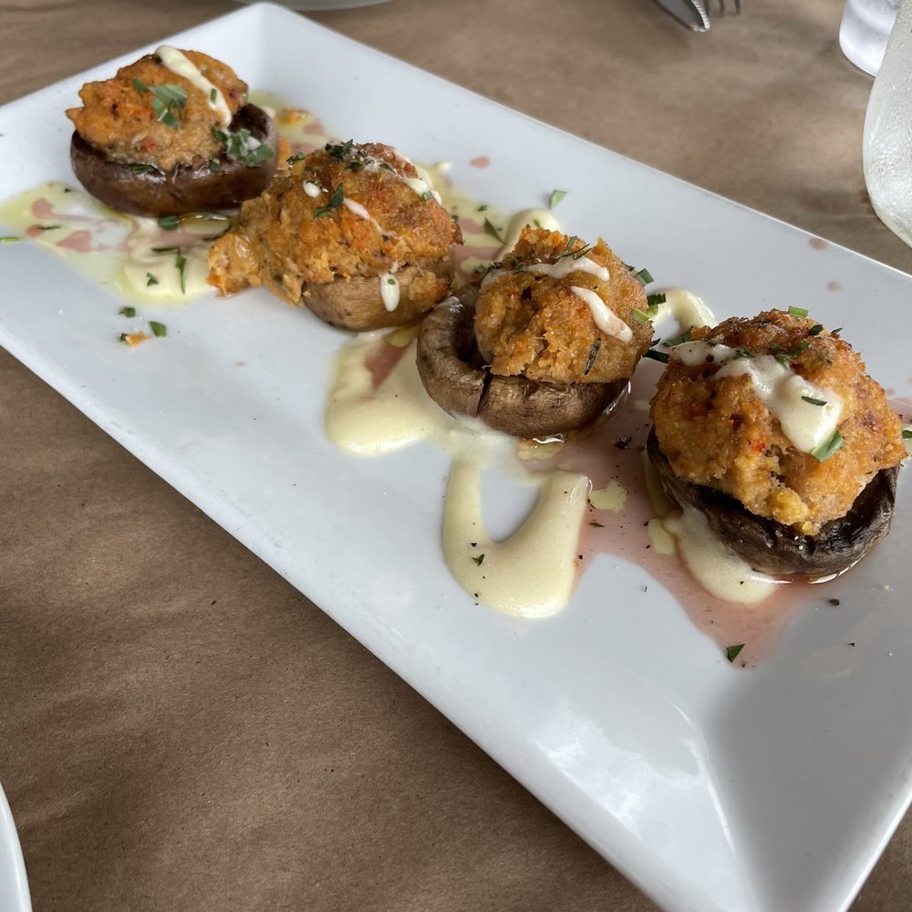 Cowfish - Lobster stuff mushrooms were good. - New American Near Me - Hampton Bays, New York Cowfish - Lobster stuff mushrooms were good. - New American Near Me - Hampton Bays, New York