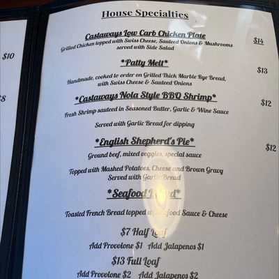 Menu photo 7 Castaways Bar & Grill Ocean Springs, MS Menu photo 7 Castaways Bar & Grill Ocean Springs, MS