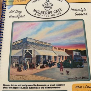 Mulberry Cafe and Coffee House - Menu cover - Desserts Near Me - Mulberry, Florida Mulberry Cafe and Coffee House - Menu cover - Desserts Near Me - Mulberry, Florida