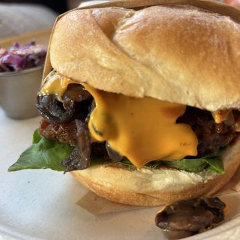 Higher Taste, Plant-Based - Ahimsa Burger & Coleslaw - Vegan Near Me - Long Beach, California Higher Taste, Plant-Based - Ahimsa Burger & Coleslaw - Vegan Near Me - Long Beach, California