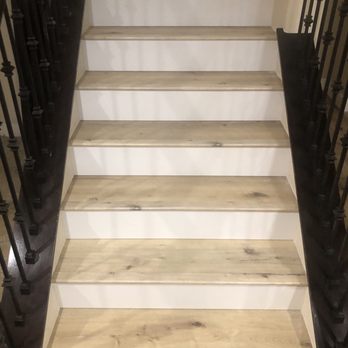 LJ Floors - New stairs done by Jason (we still need to paint risers)! - Flooring Near Me