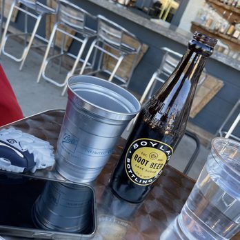 The Gardens - A root beer and a cool metal cup - Bars Near Me - Tucson, Arizona