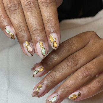Dara Studio Nail Art - Fall nail design. Structured gel manicure. Russian manicure - Nail Salons Near Me - Hermosa Beach, California Dara Studio Nail Art - Fall nail design. Structured gel manicure. Russian manicure - Nail Salons Near Me - Hermosa Beach, California