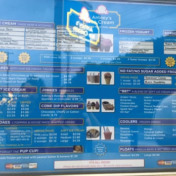 Antney's - The menu. Apparently ice cream flavors are always changing. - Ice Cream & Frozen Yogurt Near Me - Pittsburgh, Pennsylvania