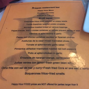 Si Tapas - Happy hour menu - Spanish Near Me - Dallas, Texas Si Tapas - Happy hour menu - Spanish Near Me - Dallas, Texas