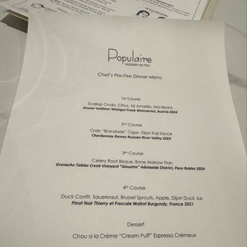 Populaire Modern Bistro - Chef's Prix-Fixe - French Near Me - Costa Mesa, California Populaire Modern Bistro - Chef's Prix-Fixe - French Near Me - Costa Mesa, California