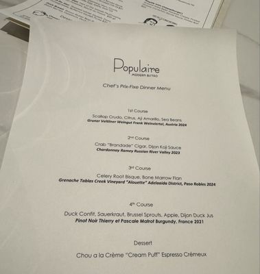 Menu photo 5 Populaire Modern Bistro Costa Mesa, CA Menu photo 5 Populaire Modern Bistro Costa Mesa, CA