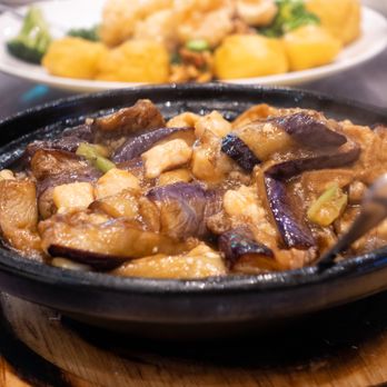 Park Asia - Salted Fish, Chicken, Eggplant and Bean Curd with Garlic Sauce 鹹魚雞粒茄子豆腐煲: $25 - Dim Sum Near Me - Brooklyn, New York