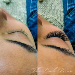 The Lash Room - We are able to work with all different types of lashes. Check out the dramatic before and after.