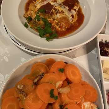 Michael's - Lasagna up top with side of carrots - Italian Near Me - Brooklyn, New York Michael's - Lasagna up top with side of carrots - Italian Near Me - Brooklyn, New York