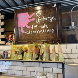 Hello Bicycle & Cafe - Love that there is no upcharge for milk alternatives  :D