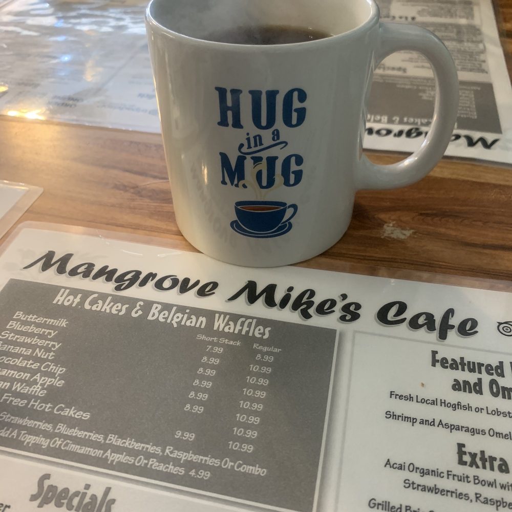 Mangrove Mike's - Cute coffee mug - Breakfast & Brunch Near Me - Islamorada, Florida Mangrove Mike's - Cute coffee mug - Breakfast & Brunch Near Me - Islamorada, Florida