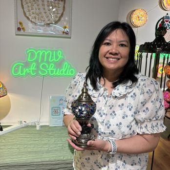 DMV Art Studio - the mosaic lamp I made - Art Classes Near Me - Sterling, Virginia DMV Art Studio - the mosaic lamp I made - Art Classes Near Me - Sterling, Virginia