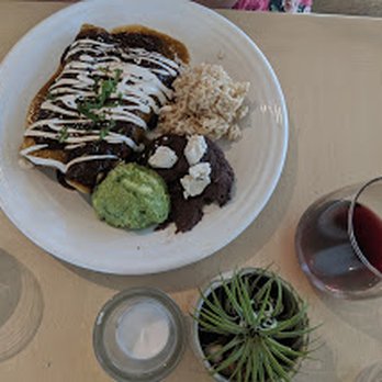 Cafe Gratitude - Elated / Mole Abuelita Enchiladas. - Vegan Near Me - Venice, California Cafe Gratitude - Elated / Mole Abuelita Enchiladas. - Vegan Near Me - Venice, California