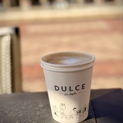 Latte with oak milk