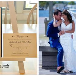Forever Friends - Danielle and David's #ecru #shimmer #weddinginvitation features #WeDo with #Rustic touches. We loved creating this invitation for them.