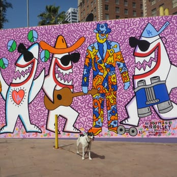 Pershing Square - Reggie poses in front of Reddymade Mural at Pershing Square - Parks Near Me - Los Angeles, California Pershing Square - Reggie poses in front of Reddymade Mural at Pershing Square - Parks Near Me - Los Angeles, California