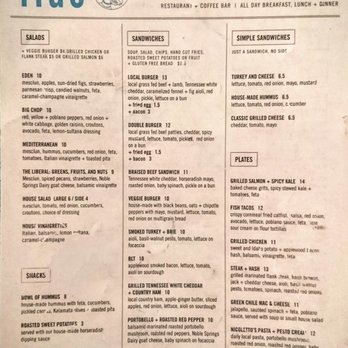 Fido - Lunch & Dinner menu. Sat 2016-11-05 - Coffee & Tea Near Me - Nashville, Tennessee Fido - Lunch & Dinner menu. Sat 2016-11-05 - Coffee & Tea Near Me - Nashville, Tennessee