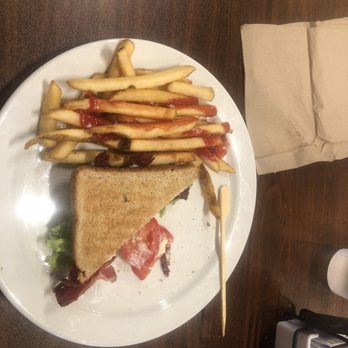 Burger Bay - Half of the BLT sandwich .  Poor value .  Don't try this place .  This was 10.50 - Burgers Near Me - Sherwood Park, Alberta