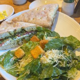 NEW Caprese Sandwich with Caesar Salad (Lunch Menu)