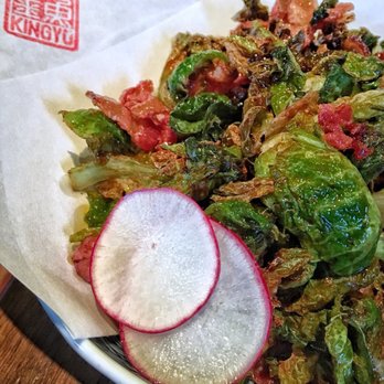 Kingyo Izakaya - Bacon bacon bacon oh and crispy fried Brussels sprouts in a sweet and spiced soy sauce - Japanese Near Me - Toronto, Ontario Kingyo Izakaya - Bacon bacon bacon oh and crispy fried Brussels sprouts in a sweet and spiced soy sauce - Japanese Near Me - Toronto, Ontario