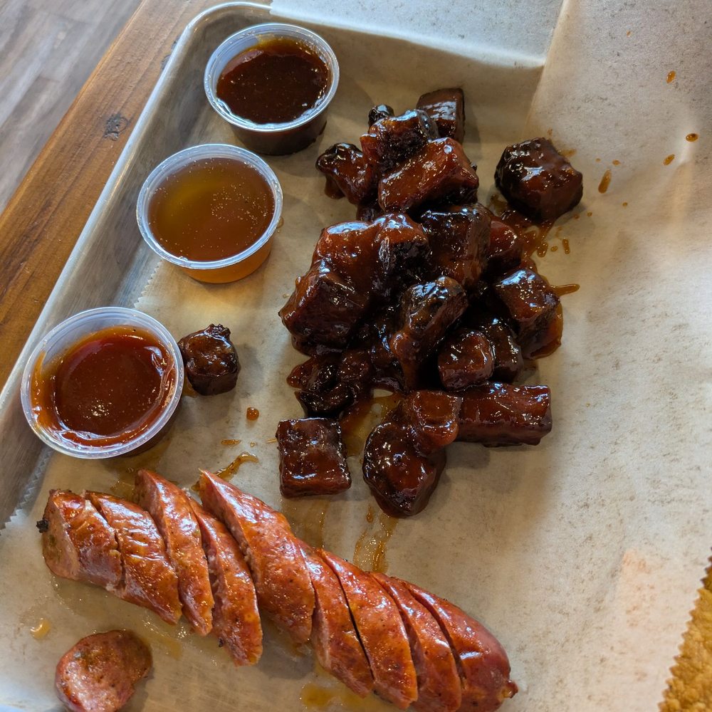 Shawn's Craft Barbecue - Jalapeno sausage and burnt ends - Barbeque Near Me - Culpeper, Virginia Shawn's Craft Barbecue - Jalapeno sausage and burnt ends - Barbeque Near Me - Culpeper, Virginia
