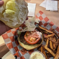 Twisted Jimmy's - This was my mushroom COLD mushroom Swiss Burger, and cold fries.