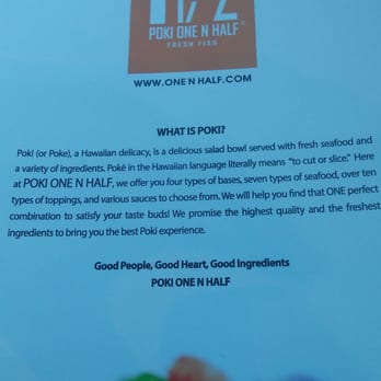 Poki One N Half - What is poki? - Poke Near Me - San Diego, California