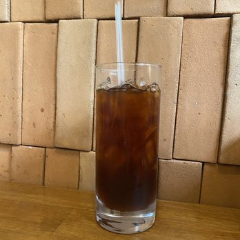 Amor A Mi - $8 coffee.  Cold brew plus de olla syrup. Cold brew was watered down. Just tasted like syrup. And small in size. - Mexican Near Me - Burbank, California
