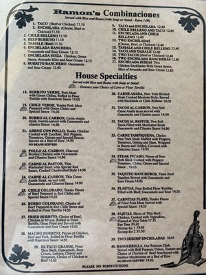 Menu photo 8 Ramon's Mexican Restaurant Rosamond, CA