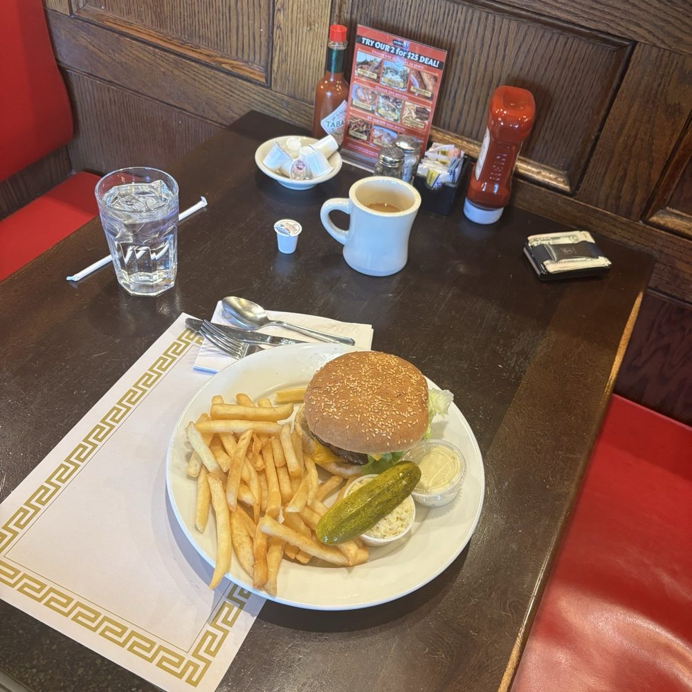Coach House Diner - Cheeseburger Deluxe with coffee - Diners Near Me - Hackensack, New Jersey Coach House Diner - Cheeseburger Deluxe with coffee - Diners Near Me - Hackensack, New Jersey