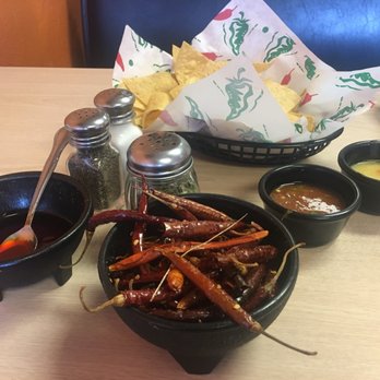 Birrieria Diaz - Chillis and chilli oil. The chillis are salty. Very tasty. - Mexican Near Me - Bethany, Oklahoma Birrieria Diaz - Chillis and chilli oil. The chillis are salty. Very tasty. - Mexican Near Me - Bethany, Oklahoma