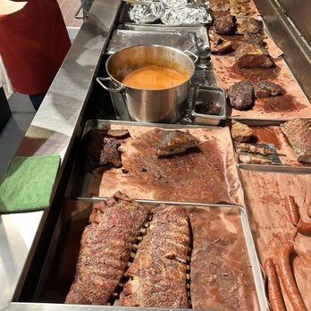 Cooper's Old Time Pit Bar-B-Que - Meat selection station- cut to order - Barbeque Near Me - Austin, Texas