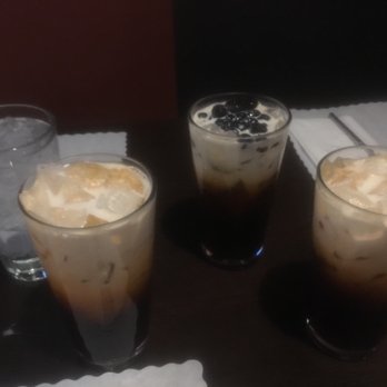 Thai Basil - Three Thai iced tea's one with Boba - Thai Near Me - Saugus, California