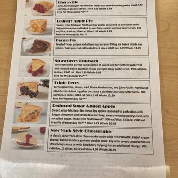 Village Inn - Pie menu - Breakfast & Brunch Near Me - Bentonville, Arkansas